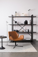Brown Leather Butterfly Swivel Chair | Zuiver Nikki | OROA TRADE