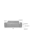 Gray Upholstered 2.5-Seater Sofa | Zuiver Bor | DutchFurniture.com