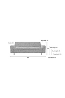 Gray Upholstered 2.5-Seater Sofa | Zuiver Jean | DutchFurniture.com