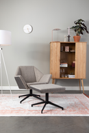 Light Gray Upholstered Ottoman | Zuiver Uncle Jesse | DutchFurniture.com