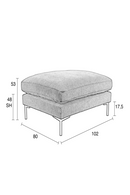 Latte Upholstered Ottoman | Zuiver Summer | DutchFurniture.com
