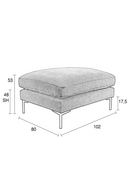 Dark Gray Upholstered Ottoman | Zuiver Summer | DutchFurniture.com