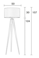 White Metal Floor Lamp | Zuiver Tripod | DutchFurniture.com