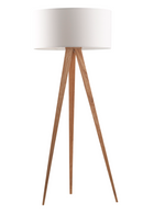 White Wooden Floor Lamp | Zuiver Tripod Wood | DutchFurniture.com