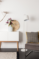 White Adjustable Task Floor Lamp | Zuiver Buckle Head | DutchFurniture.com