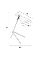 White Metal Tripod Table Lamp | Zuiver Shady | DutchFurniture.com