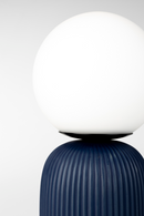 Blue Fluted Ceramic Table Lamp S | Zuiver Dash | Dutchfurniture.com